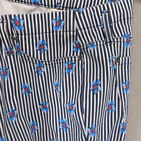 Terra & Sky Women's Plus Size 2X Stretch Pants, Striped Floral Jeggings Boho - Picture 3 of 6